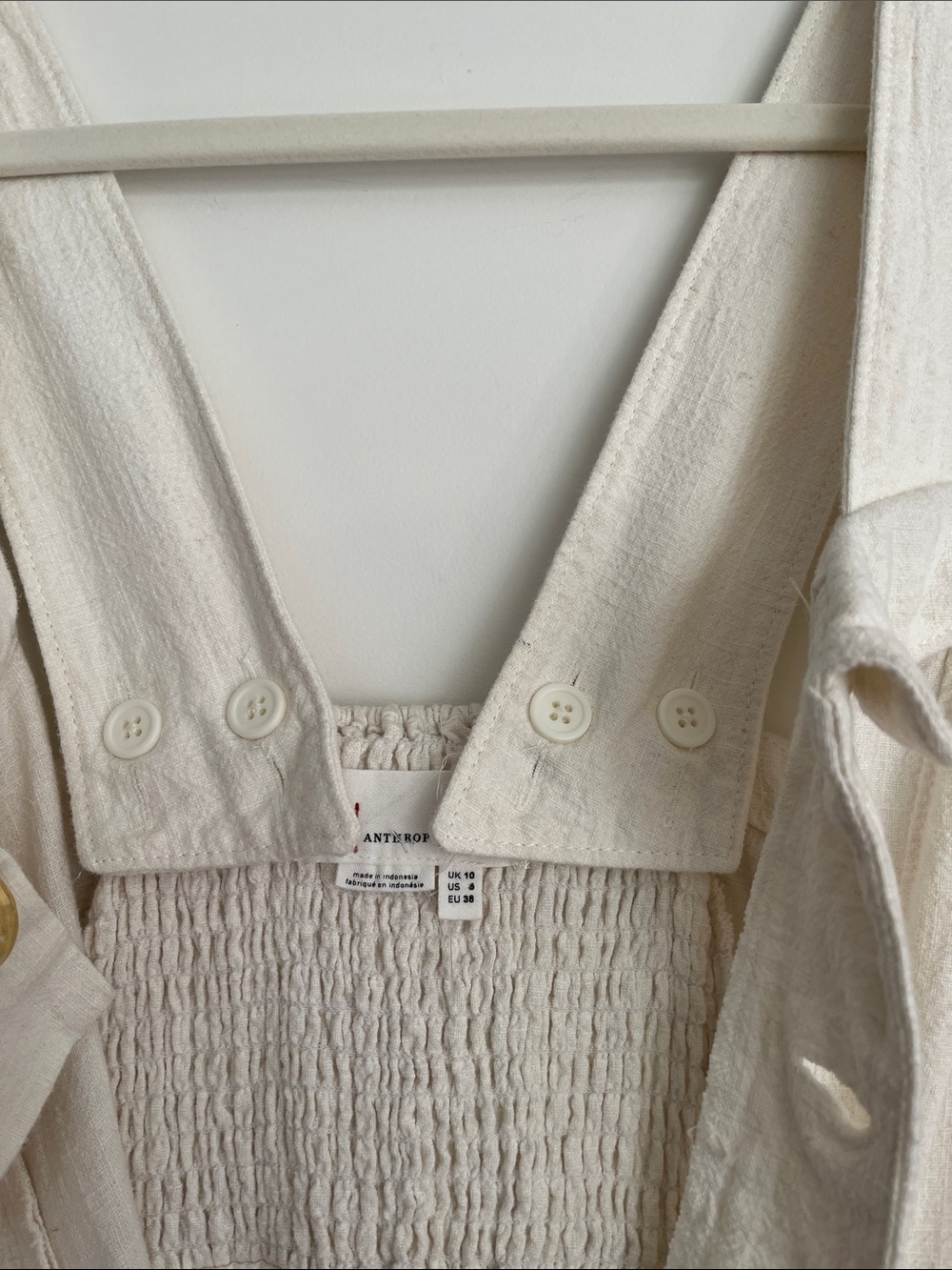 Anthropologie Cape Cod Cream Ivory Jumpsuit - Size 8 - EUC - Picture 9 of 10